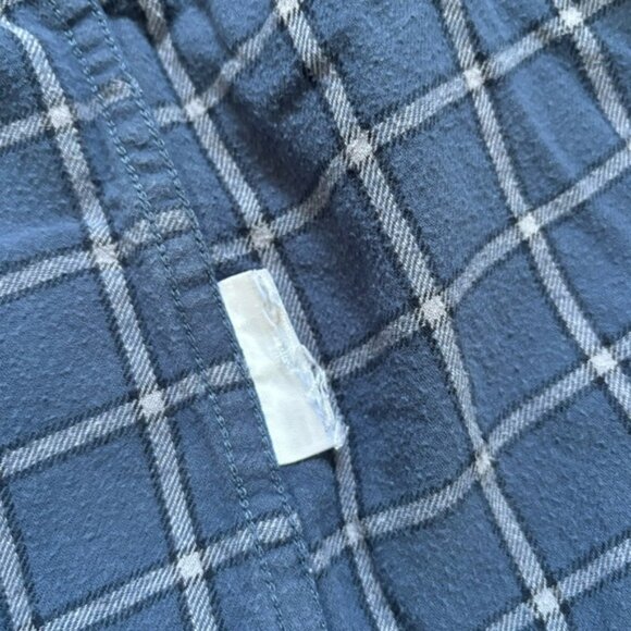 Fjallraven Men’s Ovik Flannel Blue Plaid Outdoor Shirt - Picture 8 of 9